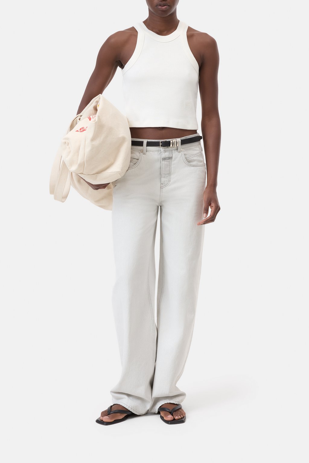 Racer Top aus Baumwoll-Mix