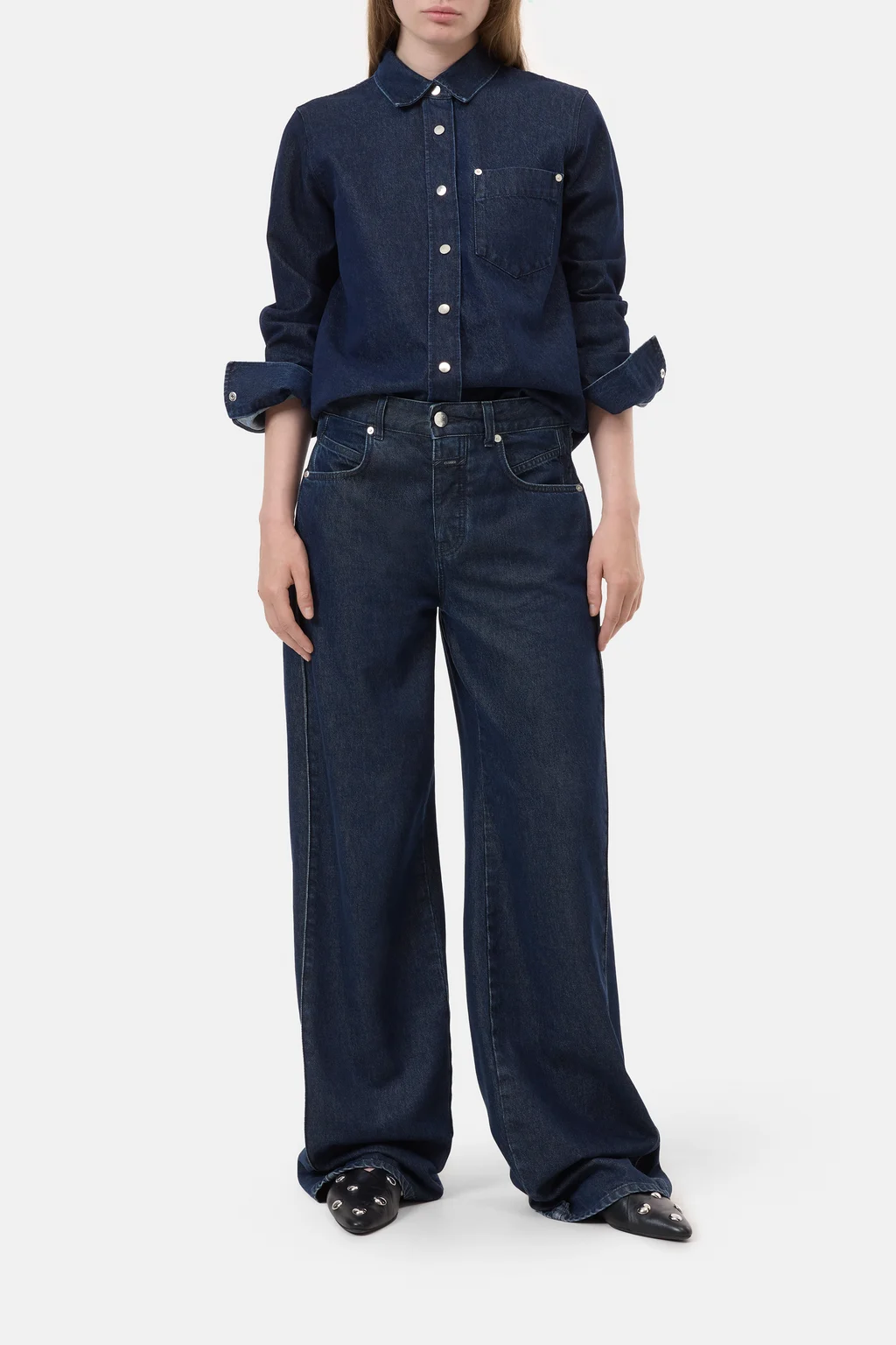 Klassische Denim-Bluse