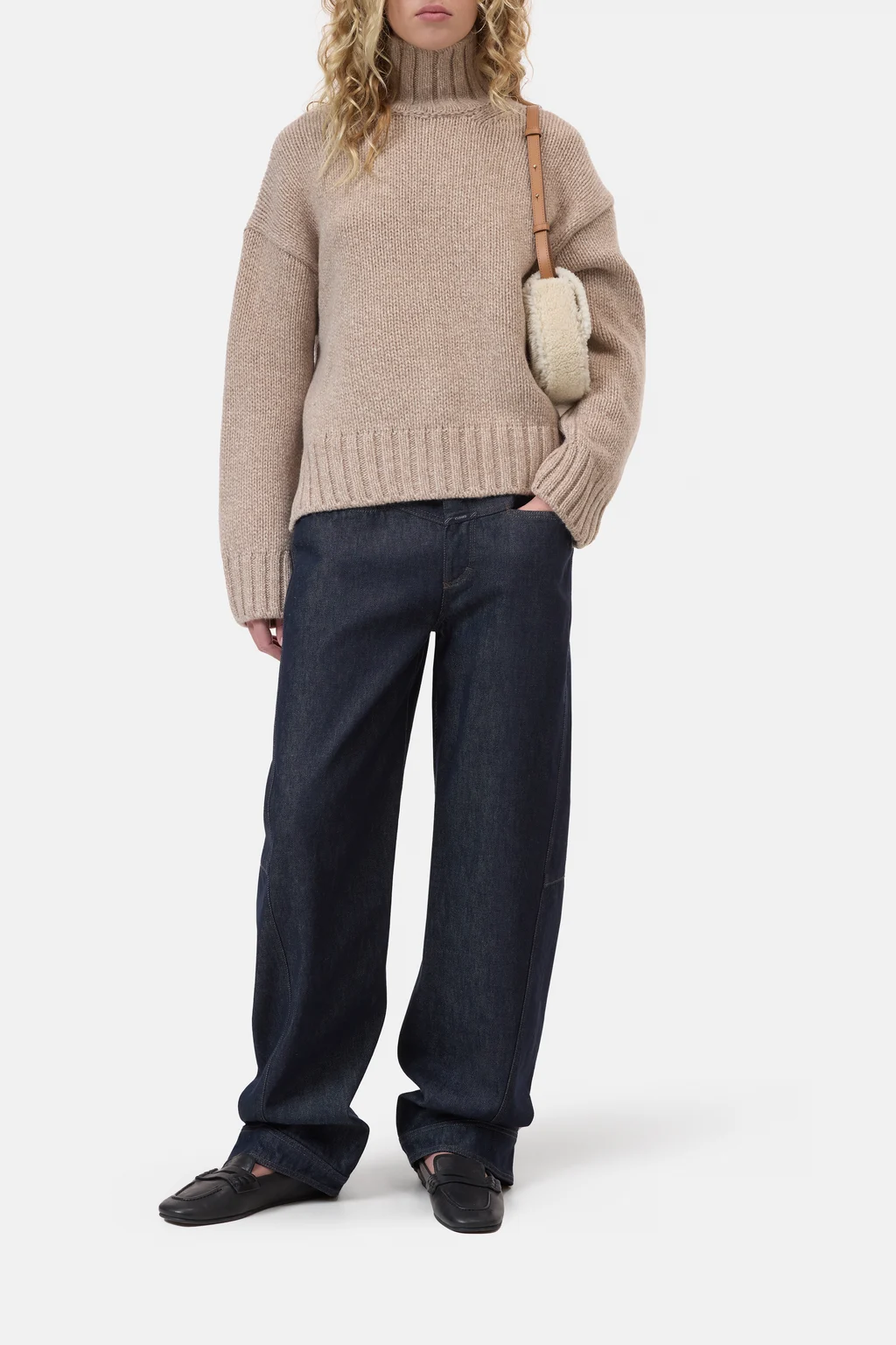 Rollkragenpullover aus Wolle