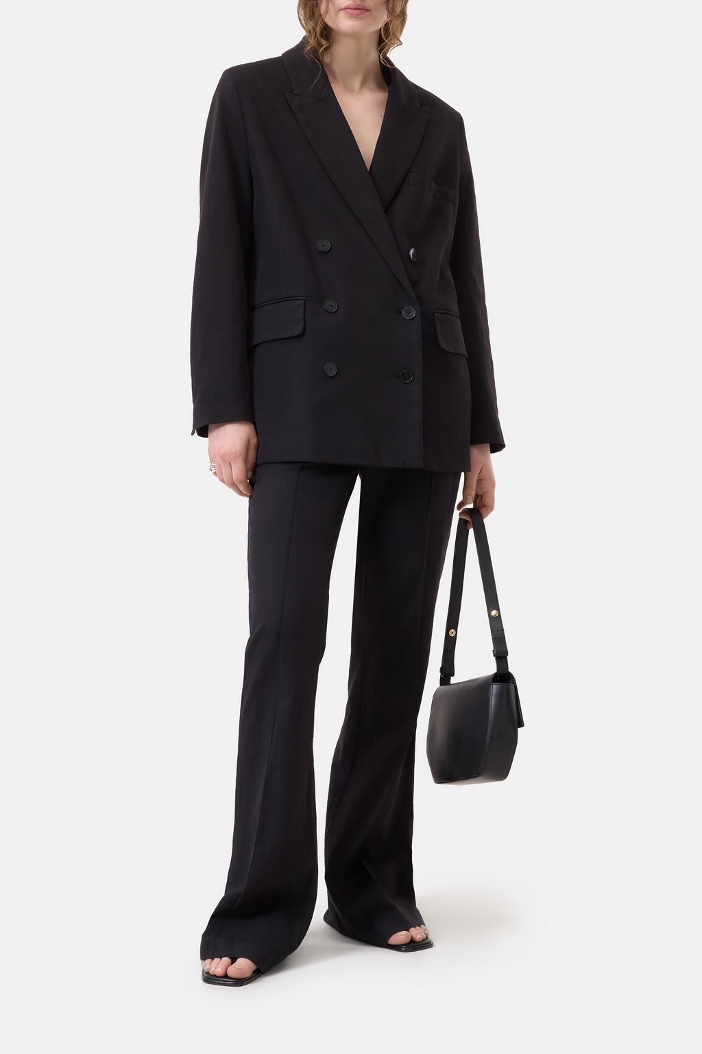 Blazer aus Baumwoll-Leinen-Mix