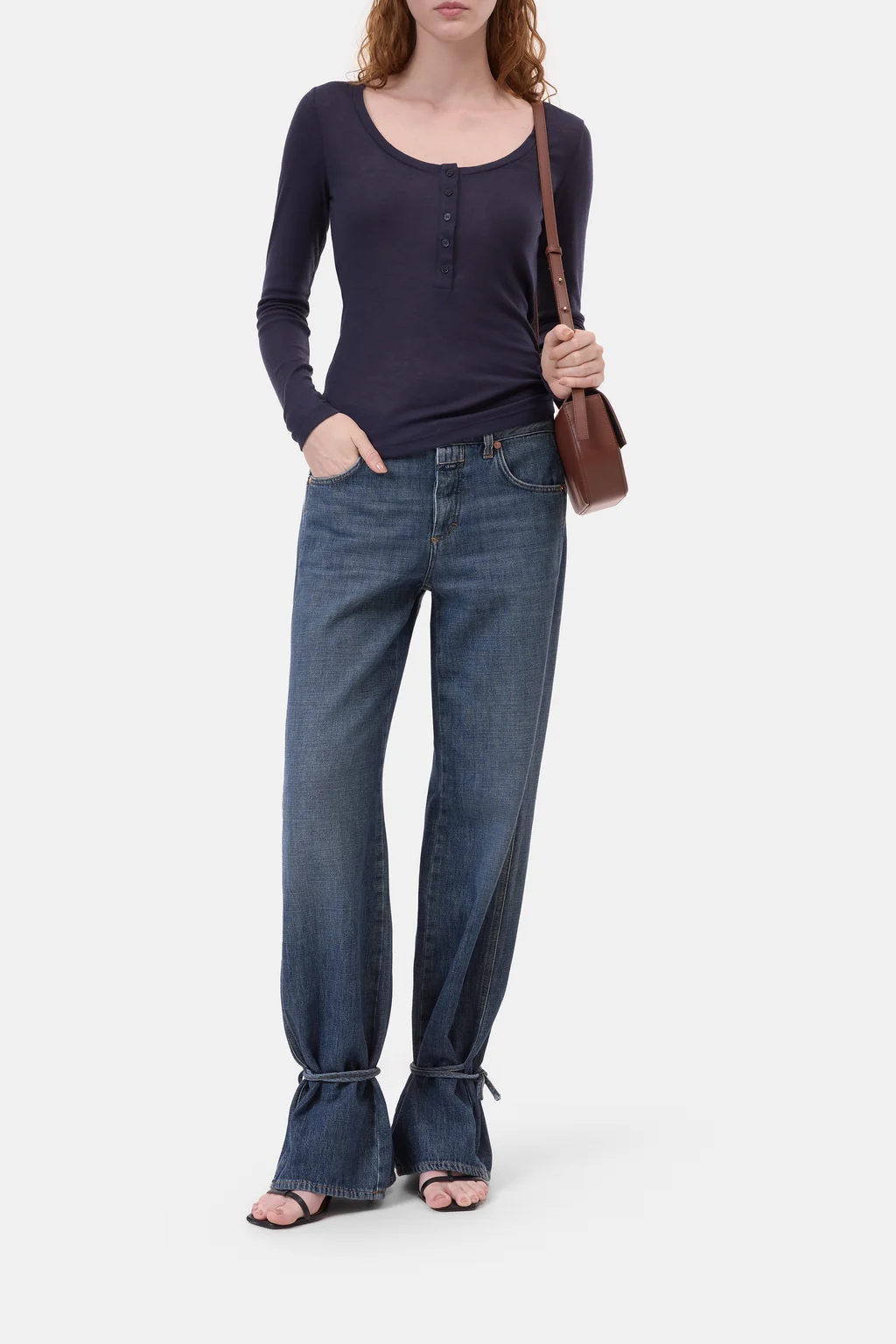 Longsleeve mit U-Ausschnitt