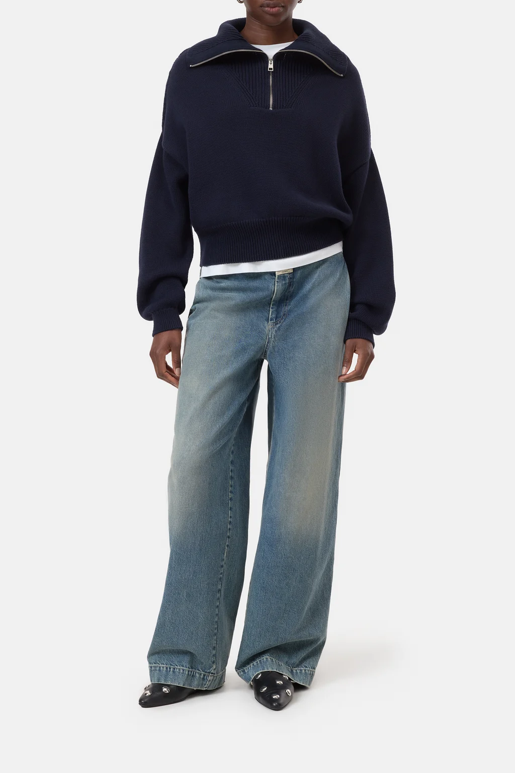 Cropped Troyer aus Bio-Baumwolle