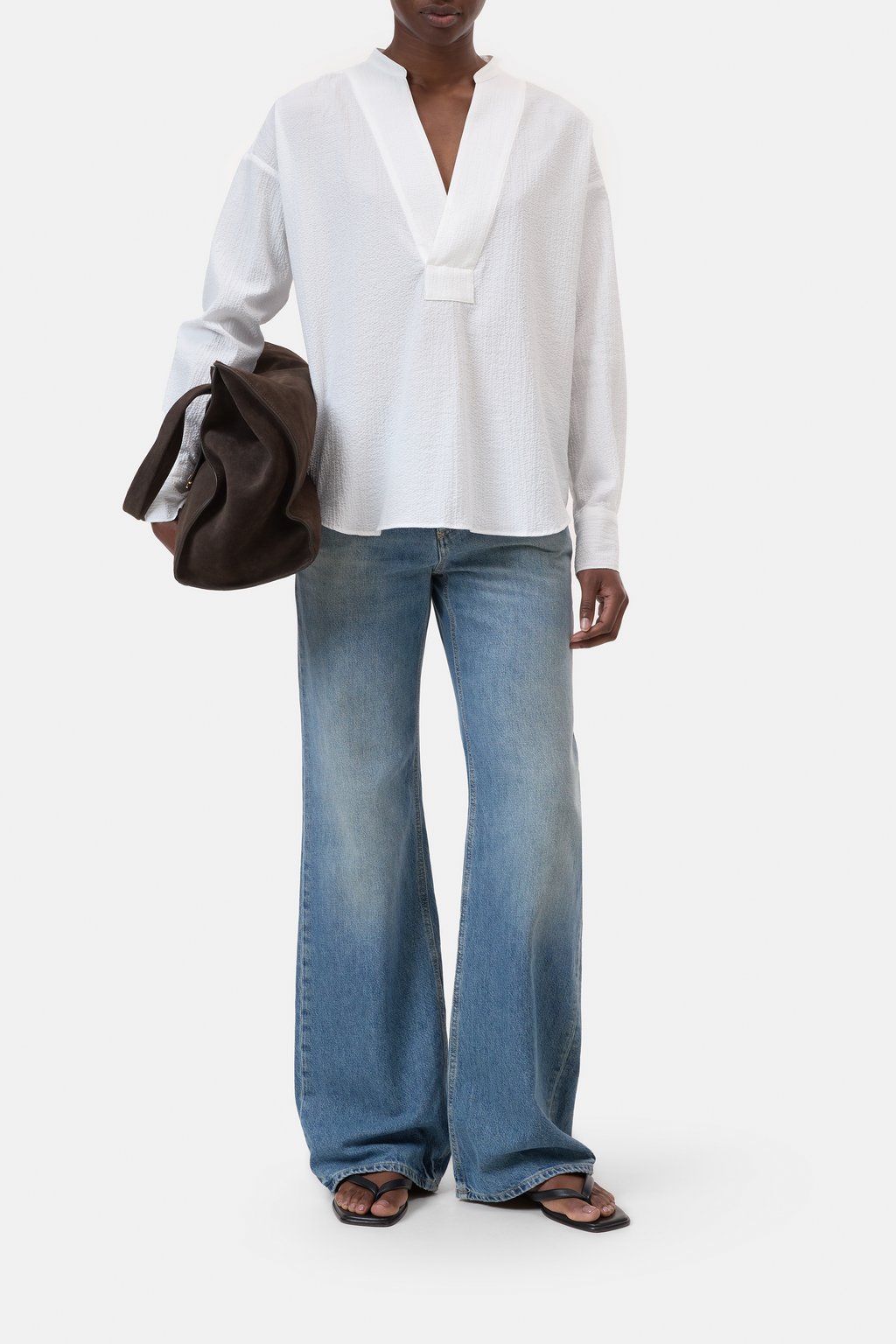 Baumwoll-Bluse im Tunika-Stil