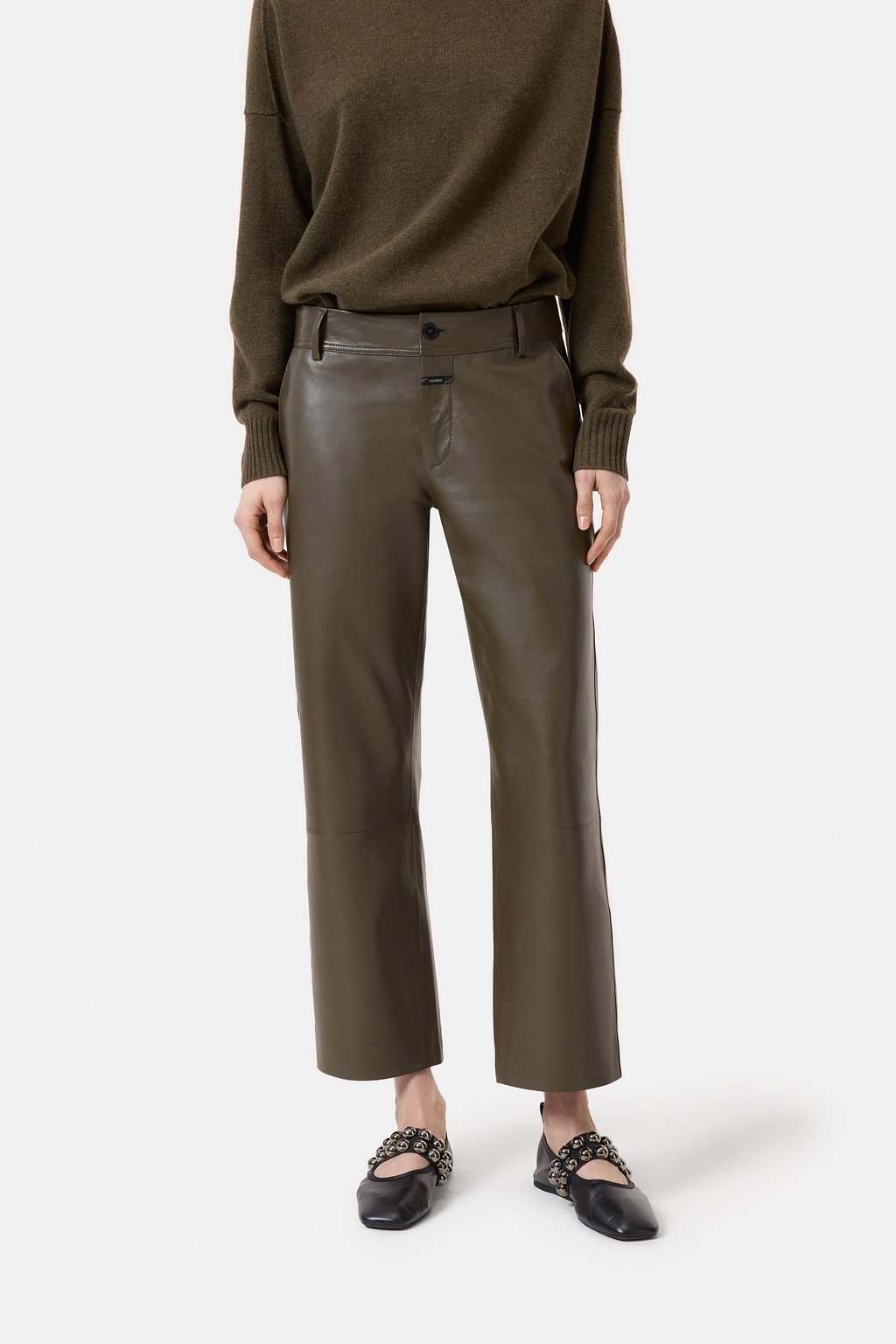 Straight Leather Pants - Serandon