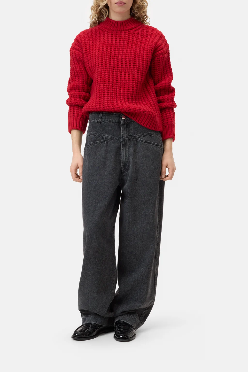 Pullover mit Stehkragen aus Wolle