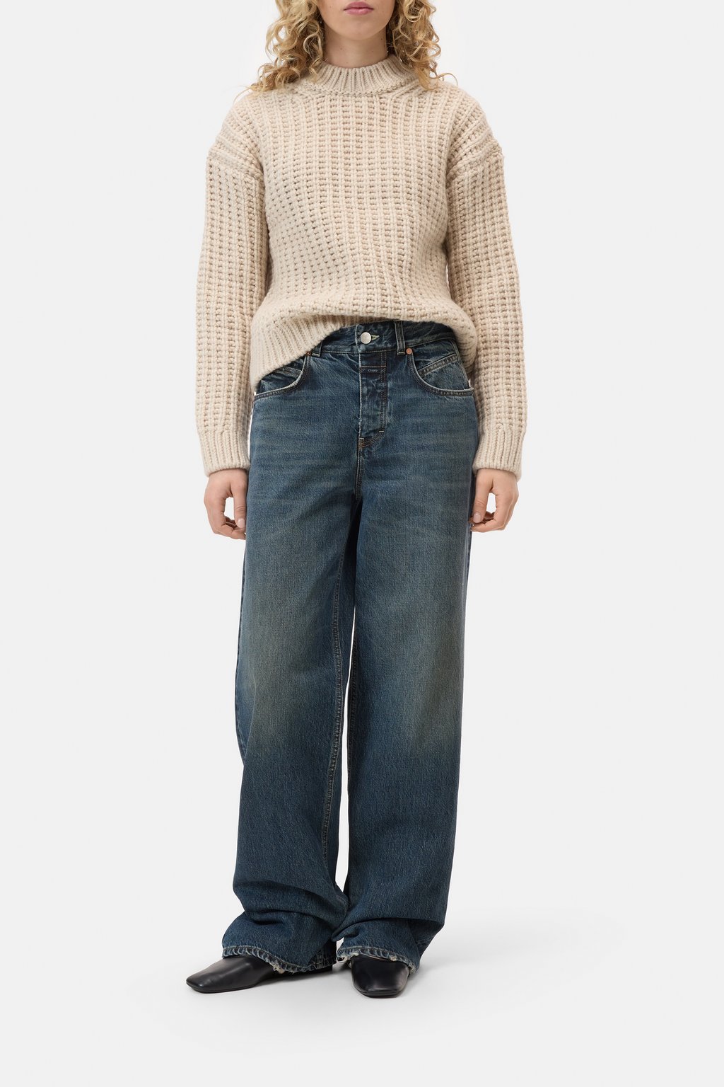 Pullover mit Stehkragen aus Wolle