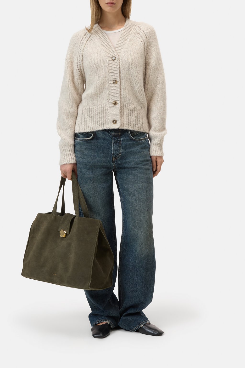 Cardigan aus Alpaka-Wollmix