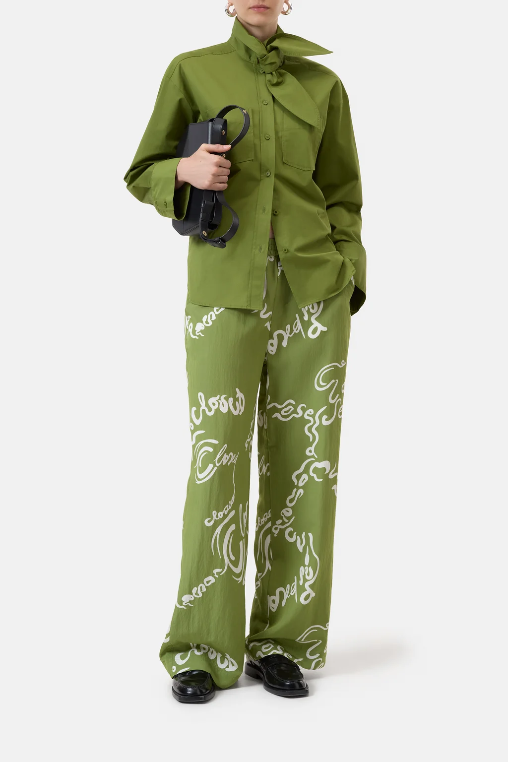 Schalbluse aus Baumwoll-Popeline