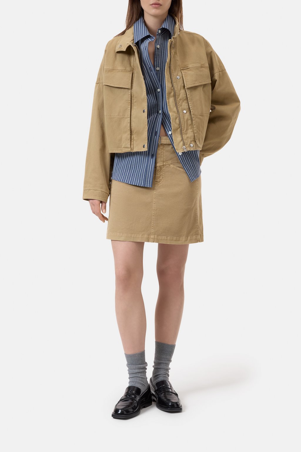 Jacke aus Baumwoll-Twill