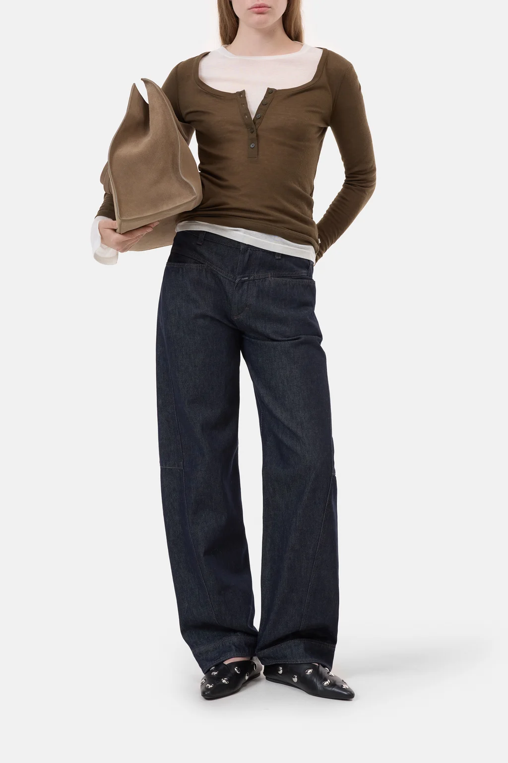 Longsleeve mit U-Ausschnitt