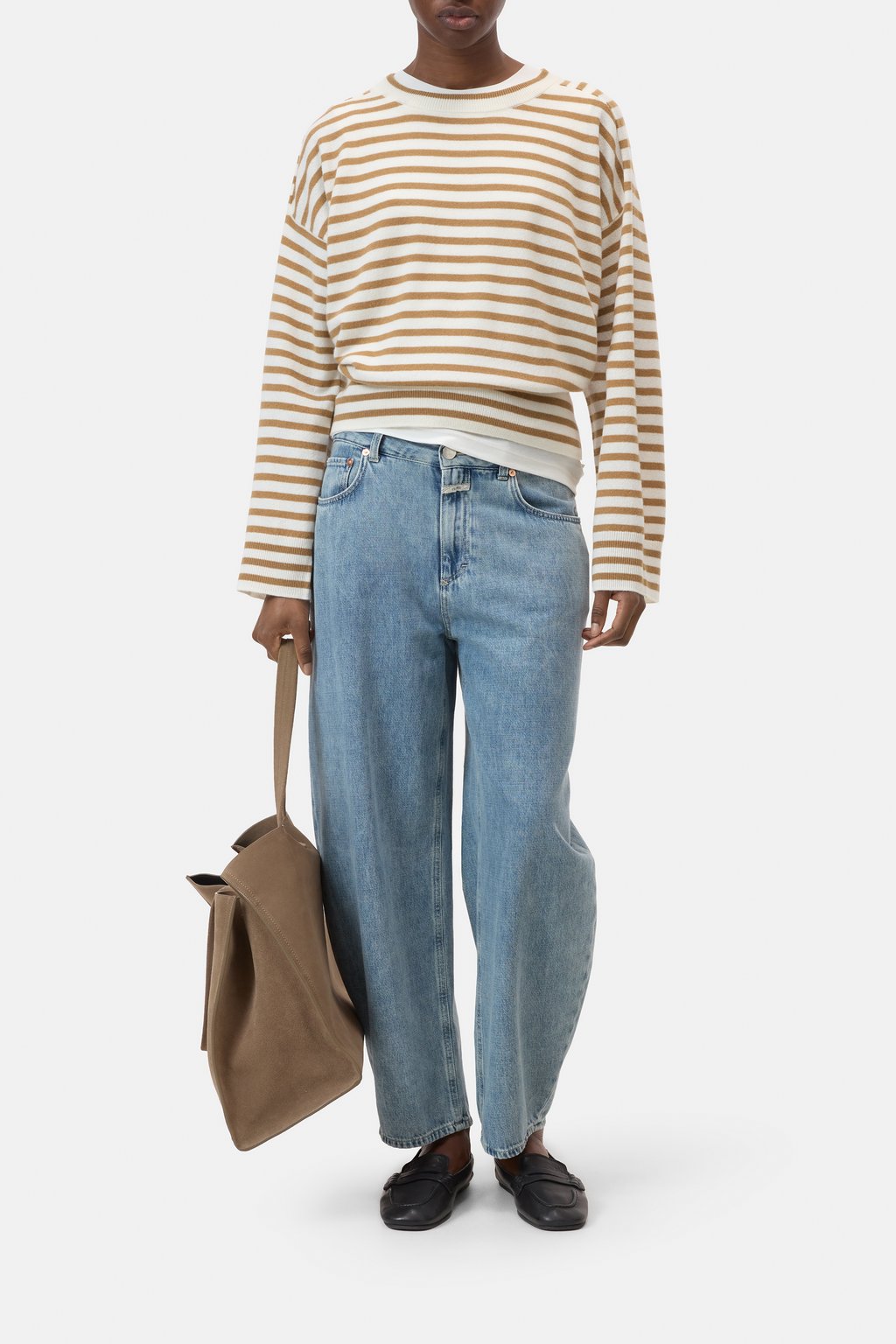 Kaschmirpullover mit Streifen