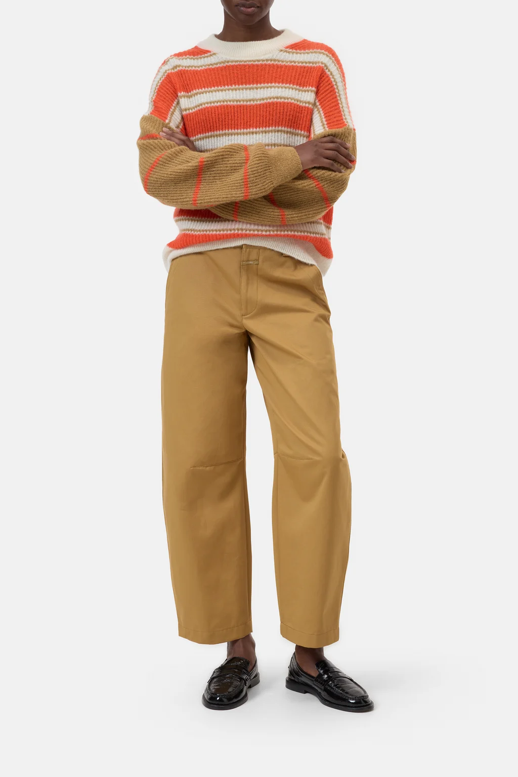 Gestreifter Pullover aus Alpaka-Woll-Mix