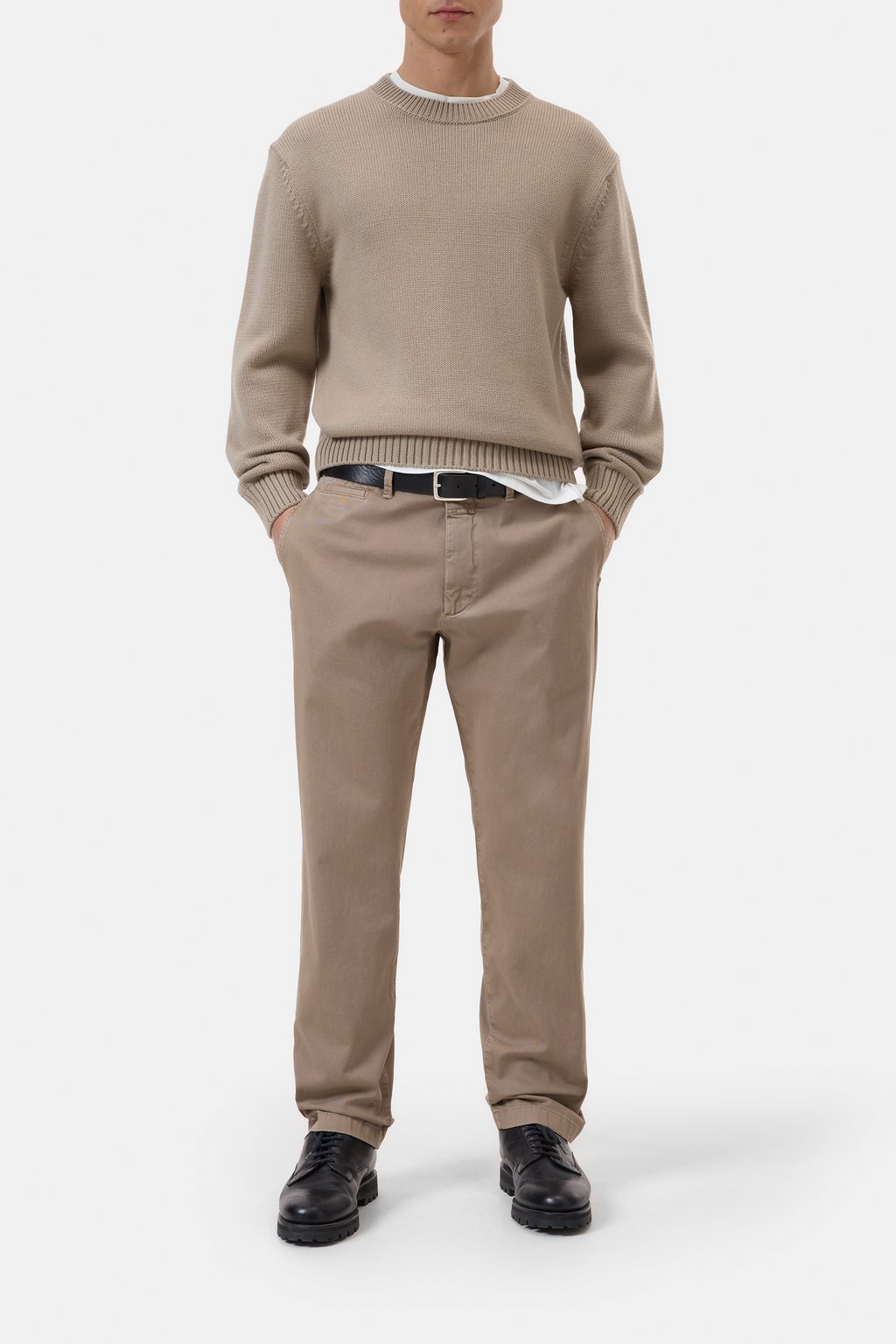 Rundhals-Pullover aus Strick