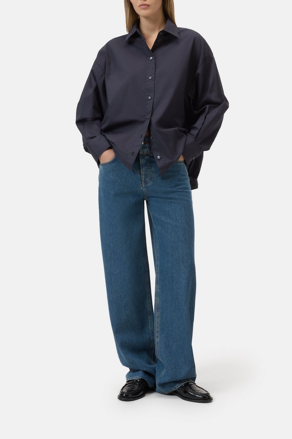 Cape-Bluse aus Bio-Baumwolle