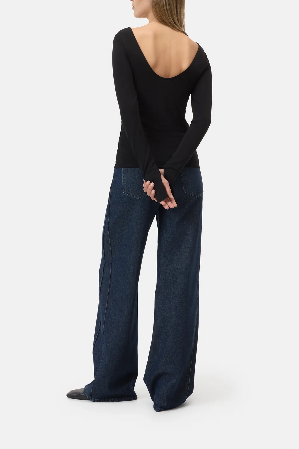 Longsleeve mit R&uuml;ckenausschnitt