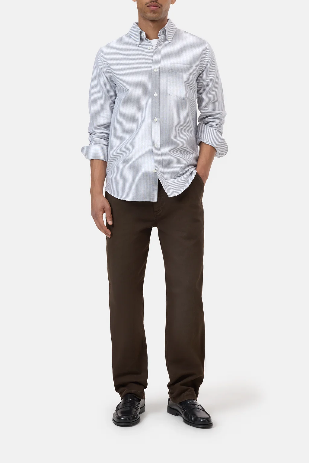 Gestreiftes Baumwoll-Hemd