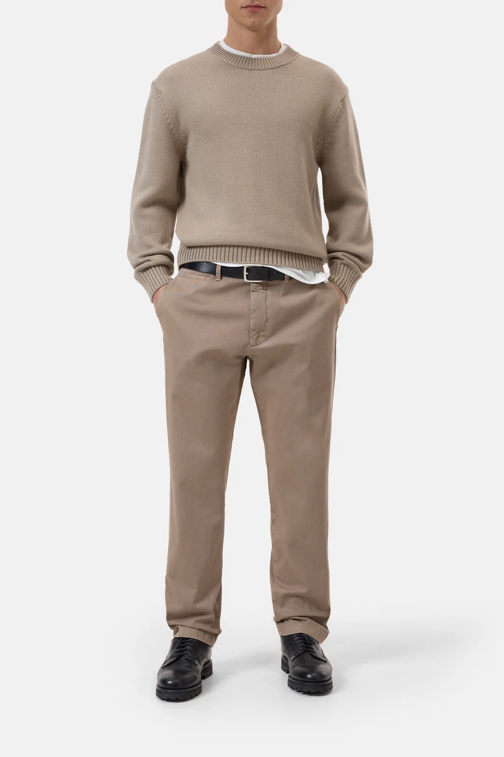 Rundhals-Pullover aus Strick