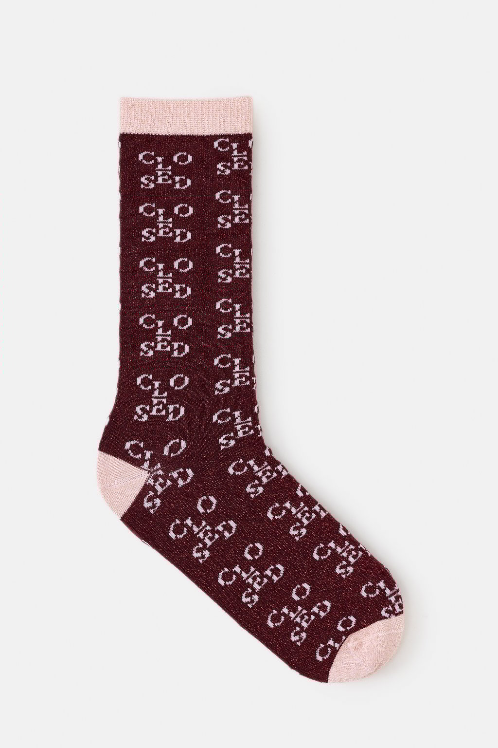 Lurex-Socken mit Monogramm