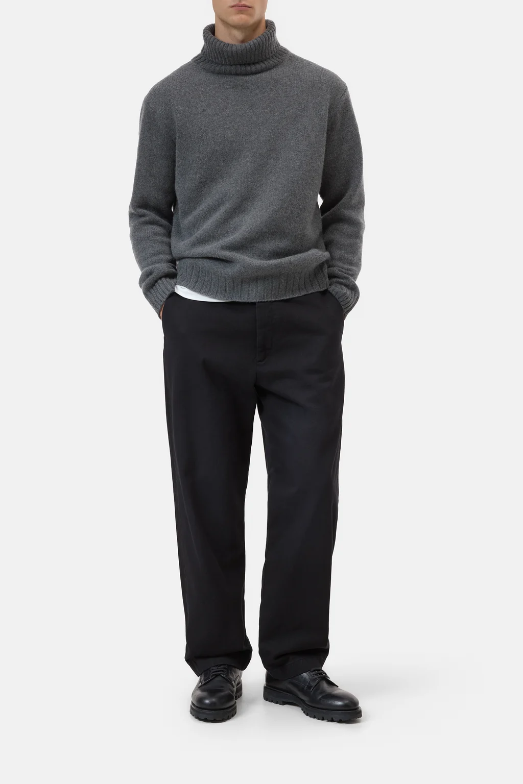 Rollkragen-Pullover aus reinem Cashmere