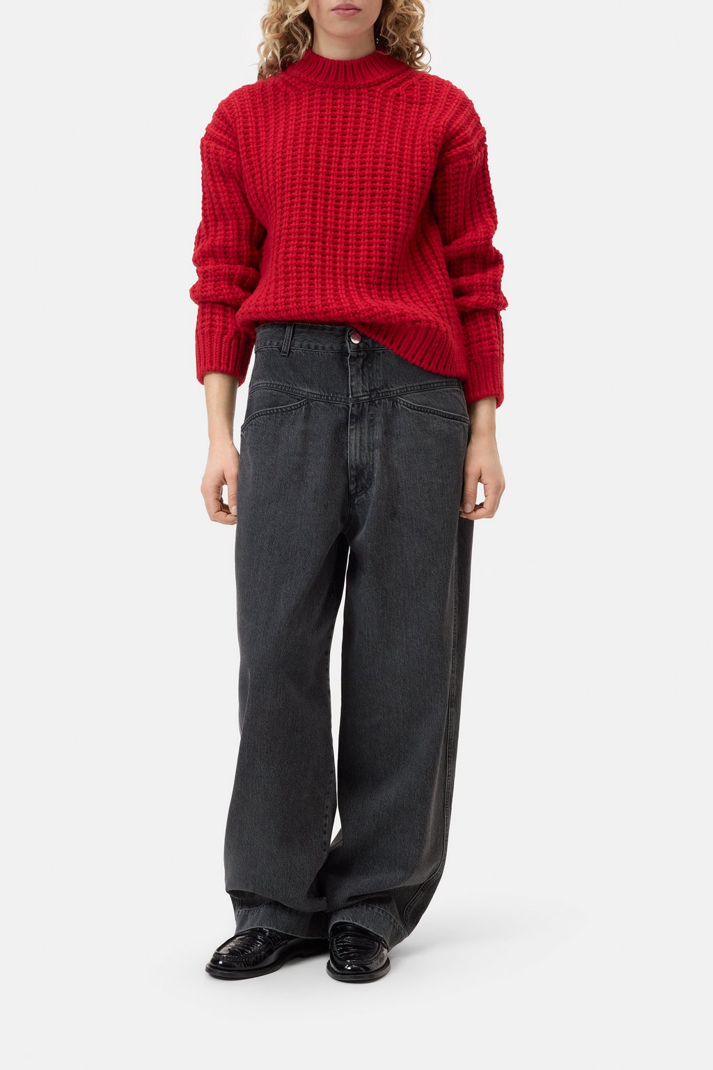 Pullover mit Stehkragen aus Wolle