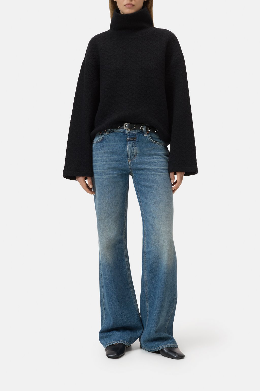 Hochkragen-Sweatshirt