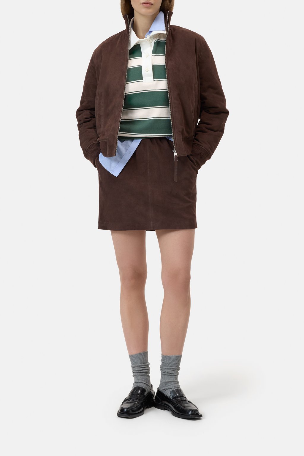 Bomberjacke aus Ziegenleder