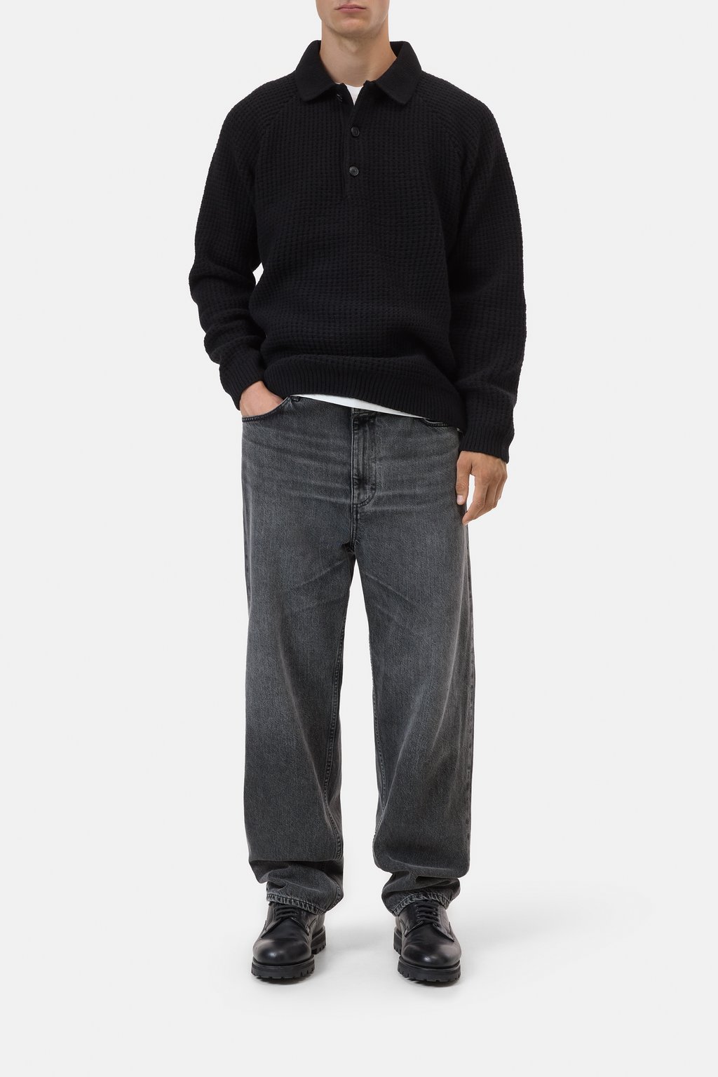 Woll-Polo mit Struktur