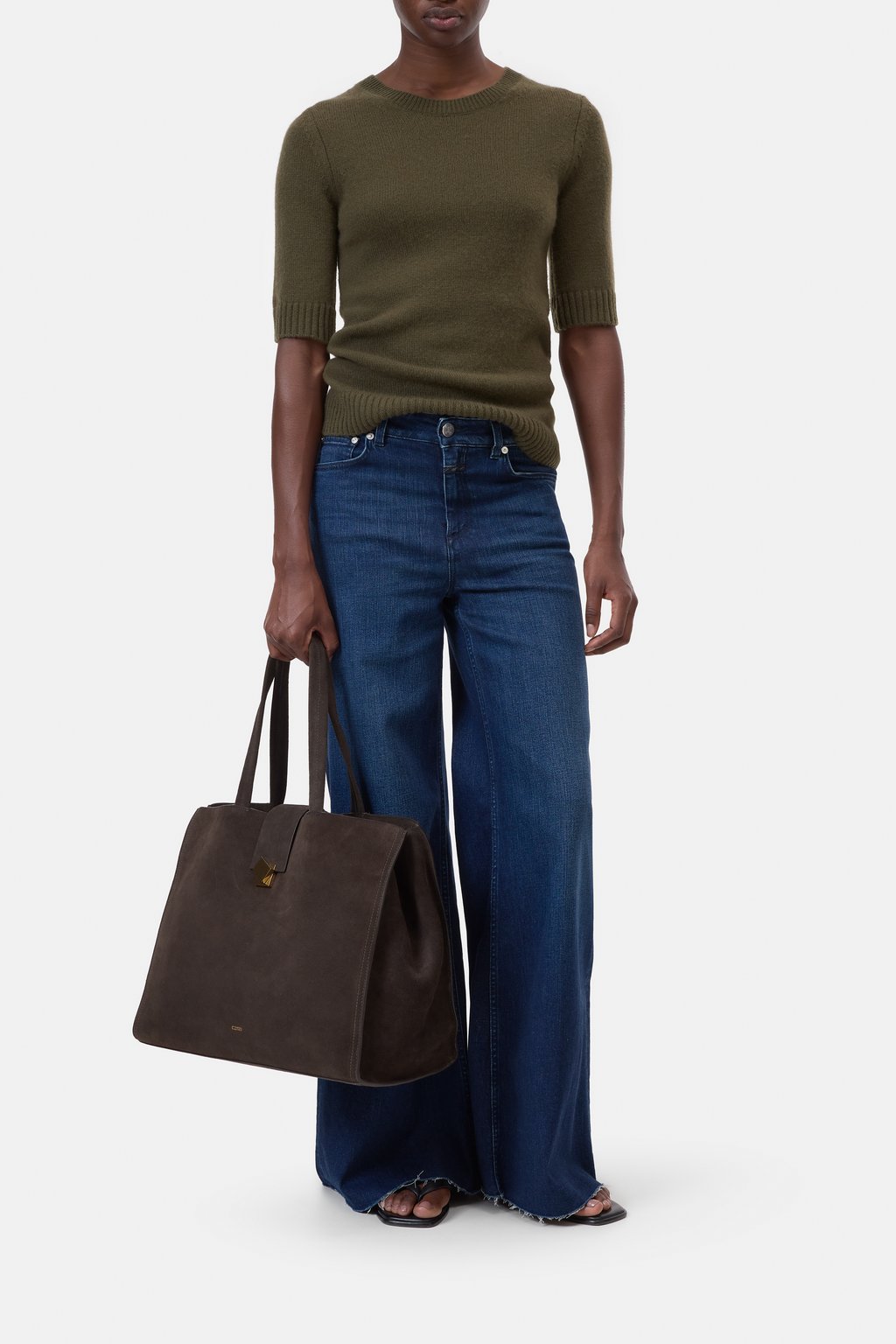 Kaschmir-Kurzarmpullover