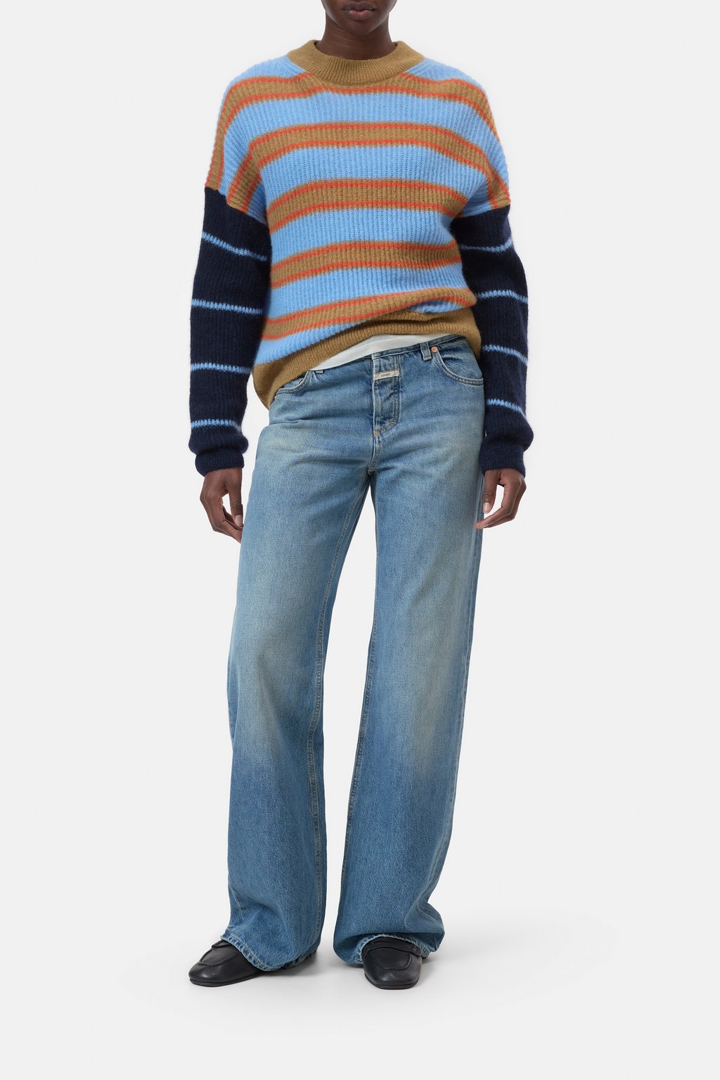 Gestreifter Pullover aus Alpaka-Woll-Mix