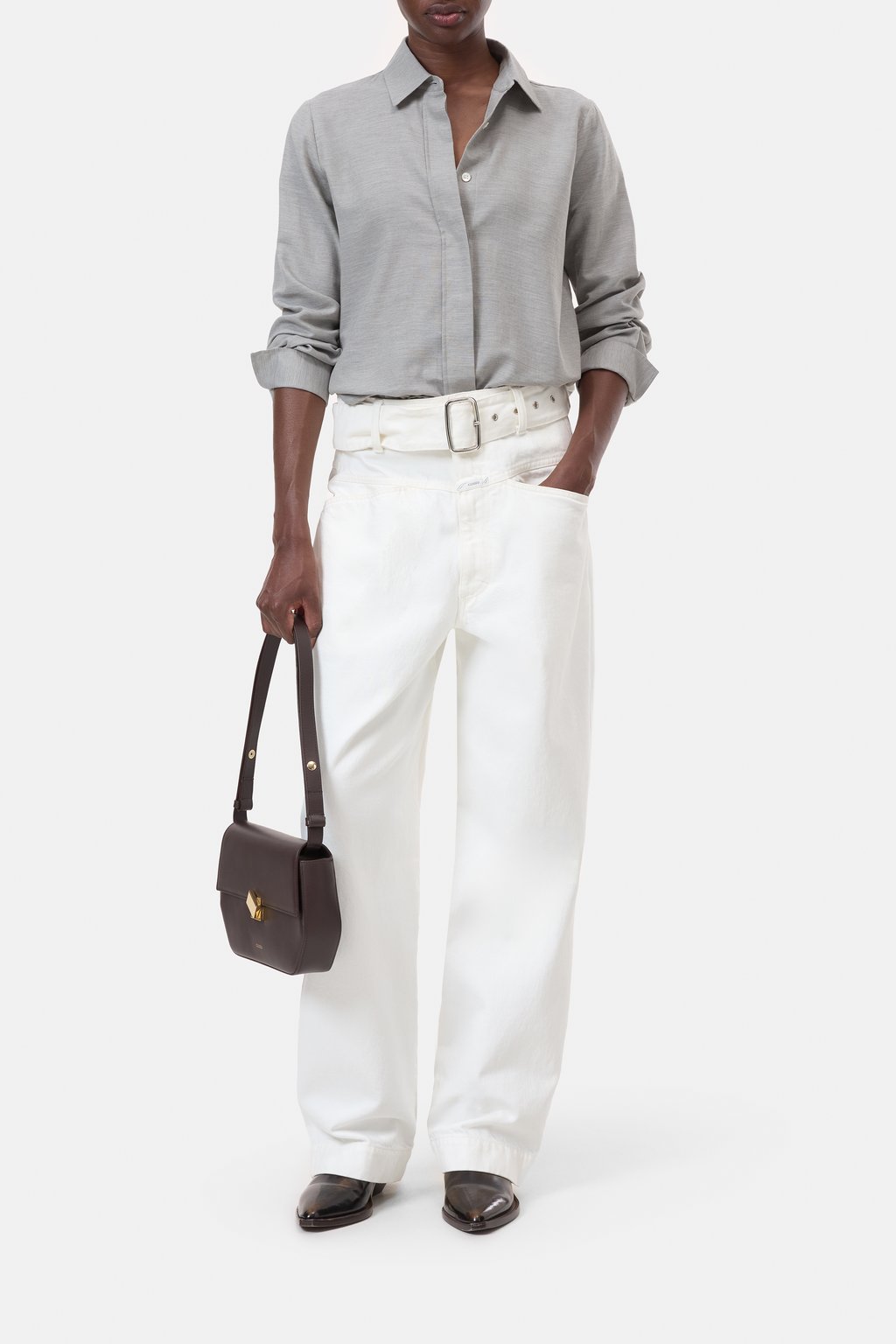 Klassisches Baumwollhemd mit Kaschmir