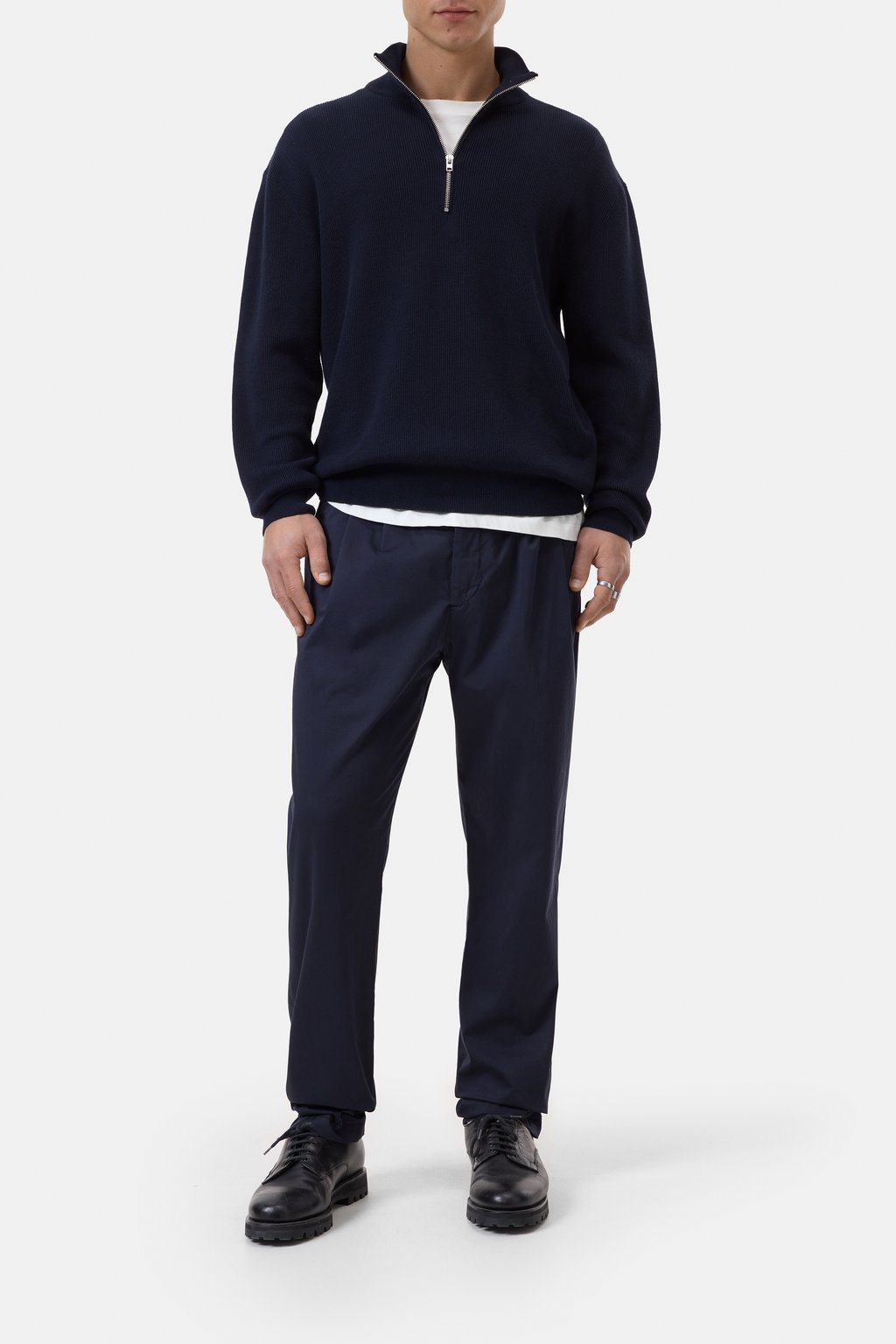 Halbzipp-Pullover aus Baumwolle