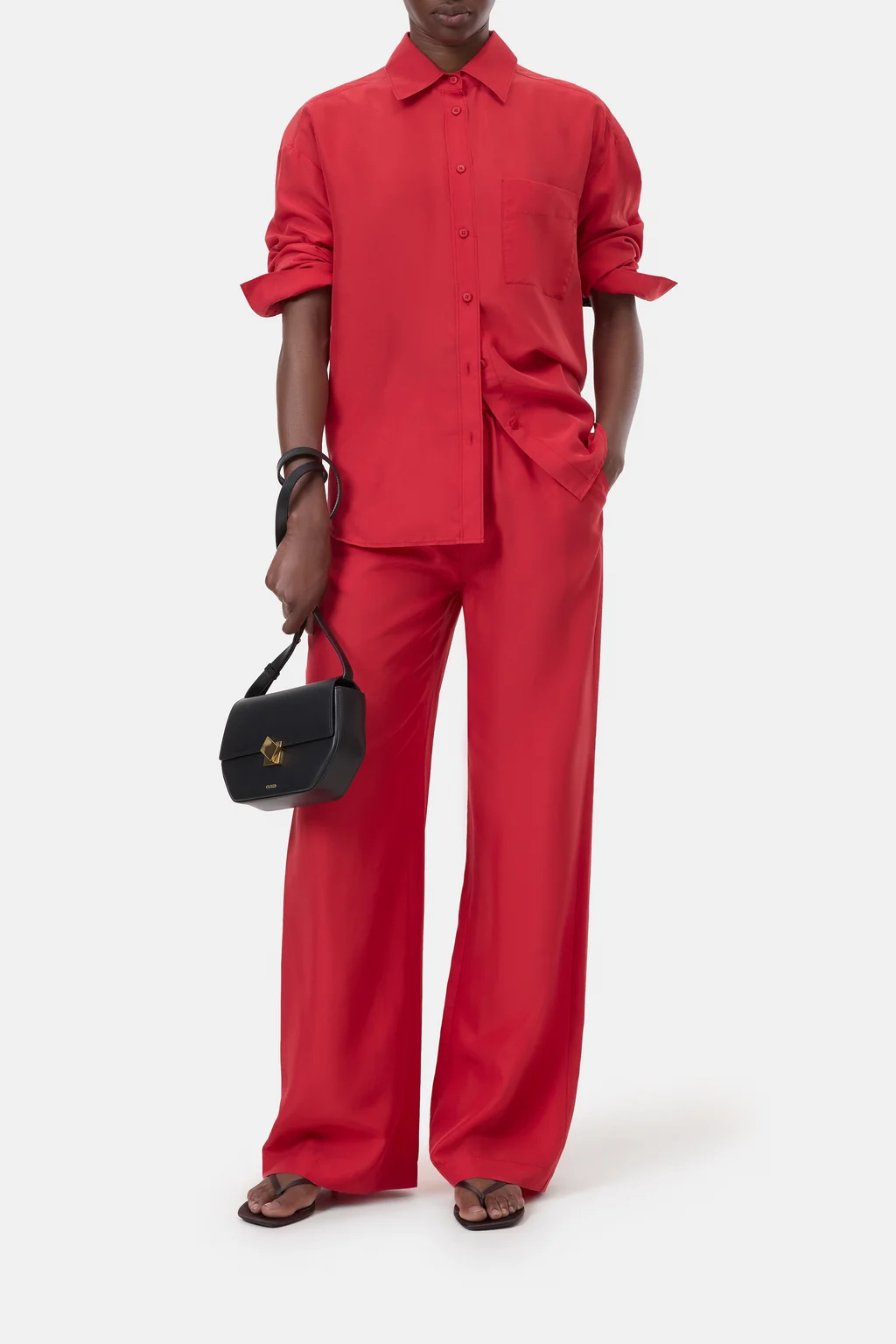 Oversized Seidenbluse