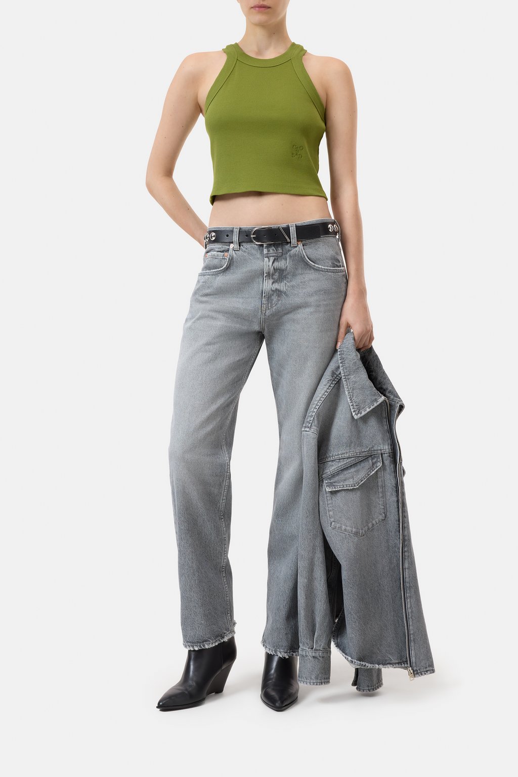 Racer Top aus Baumwoll-Mix