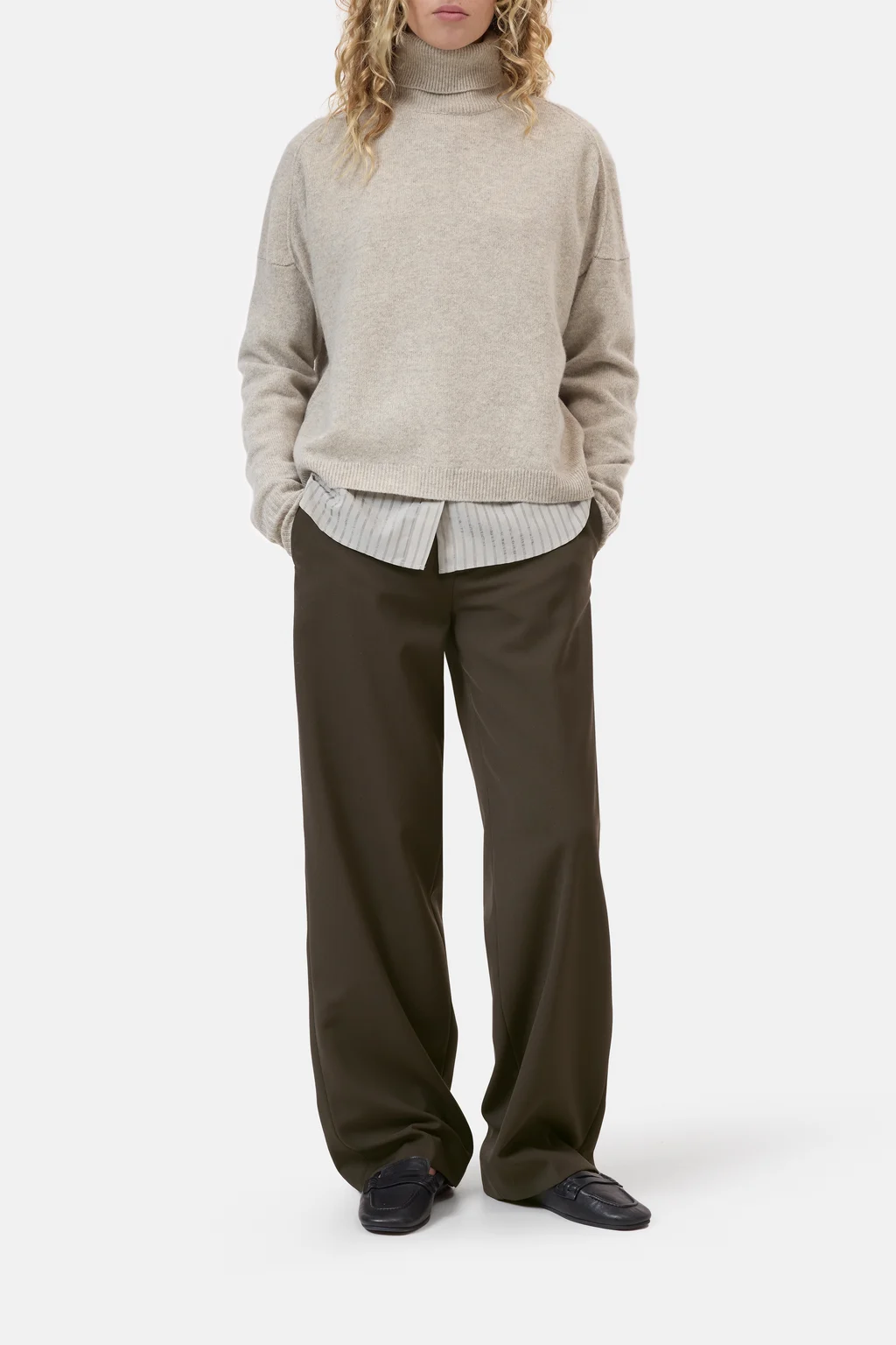 Rollkragenpullover aus Merinowolle