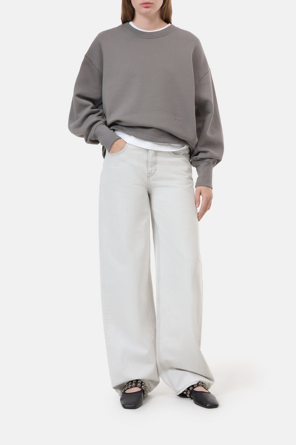 Sweatshirt mit weiten &Auml;rmeln