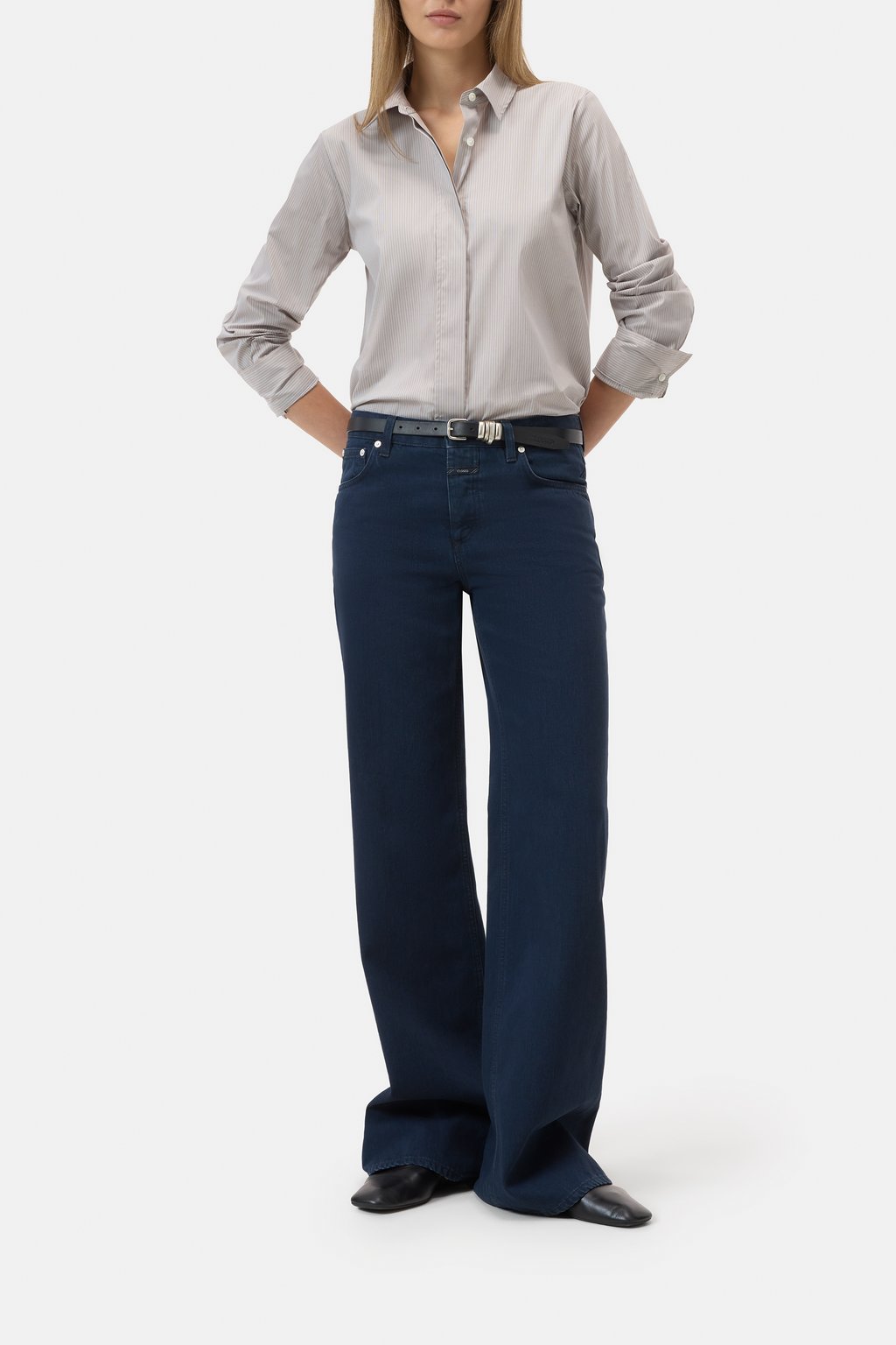 Hemdbluse aus Baumwoll-Mischung