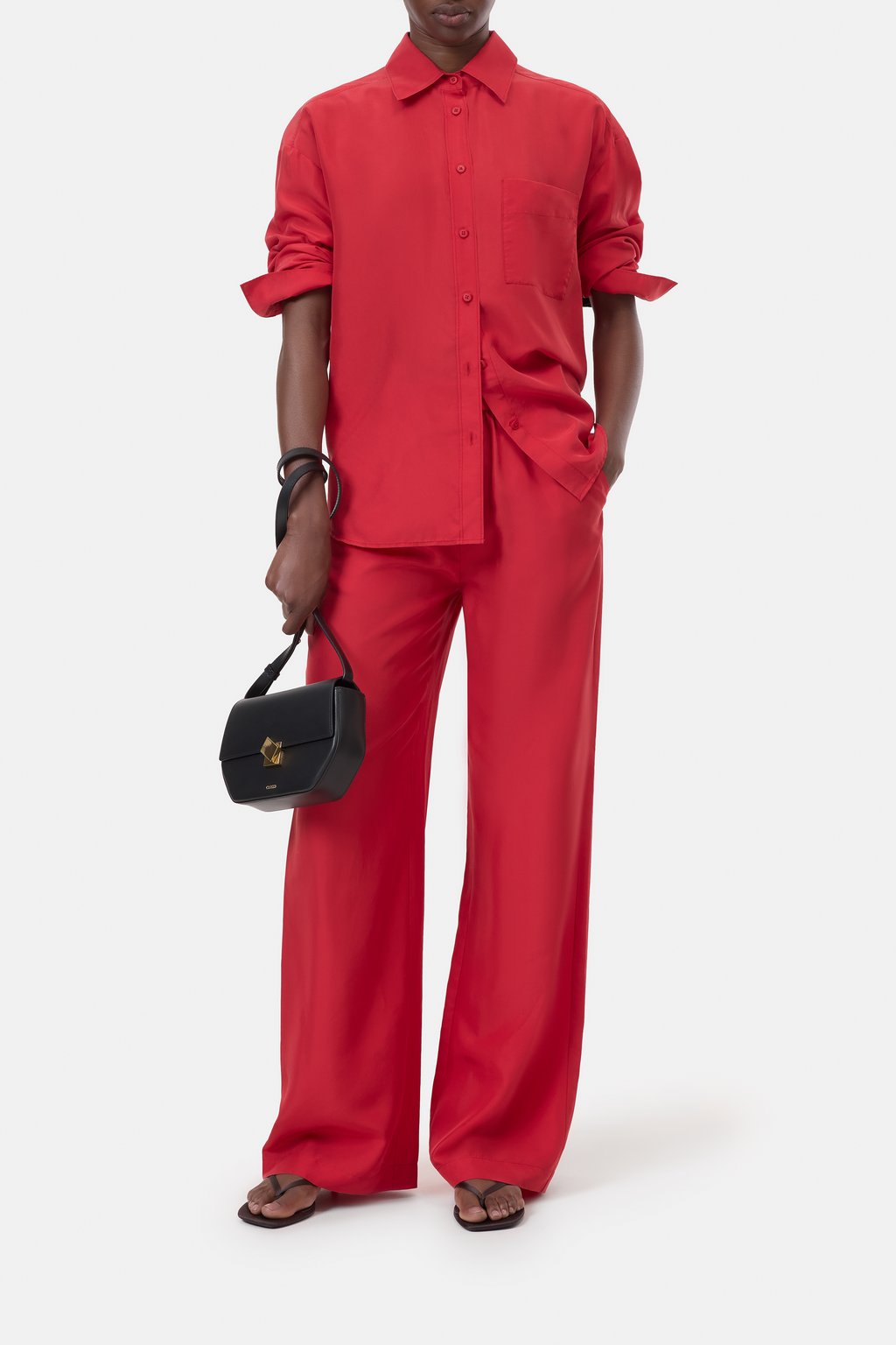 Oversized Seidenbluse