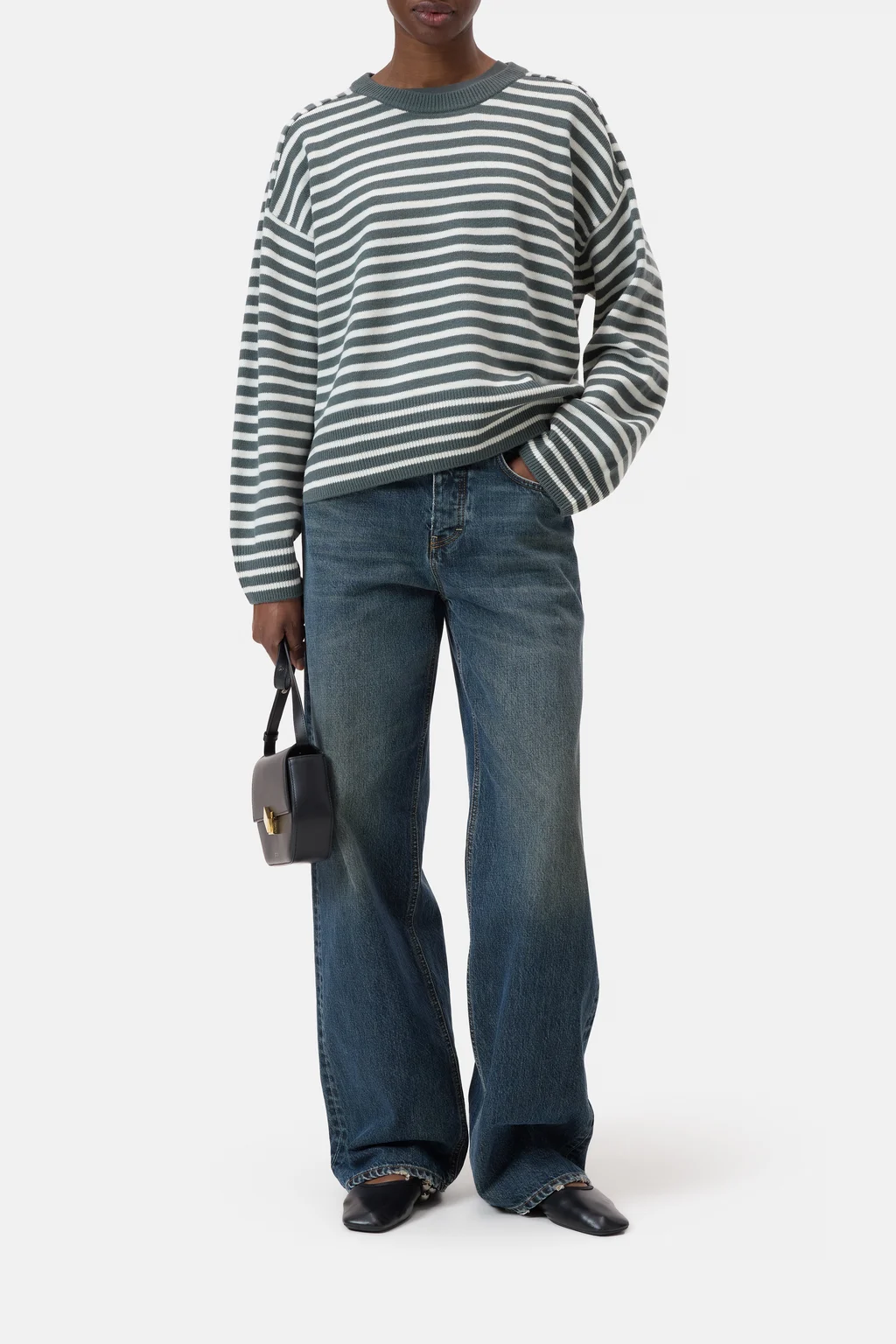 Gestreifter Wollpullover