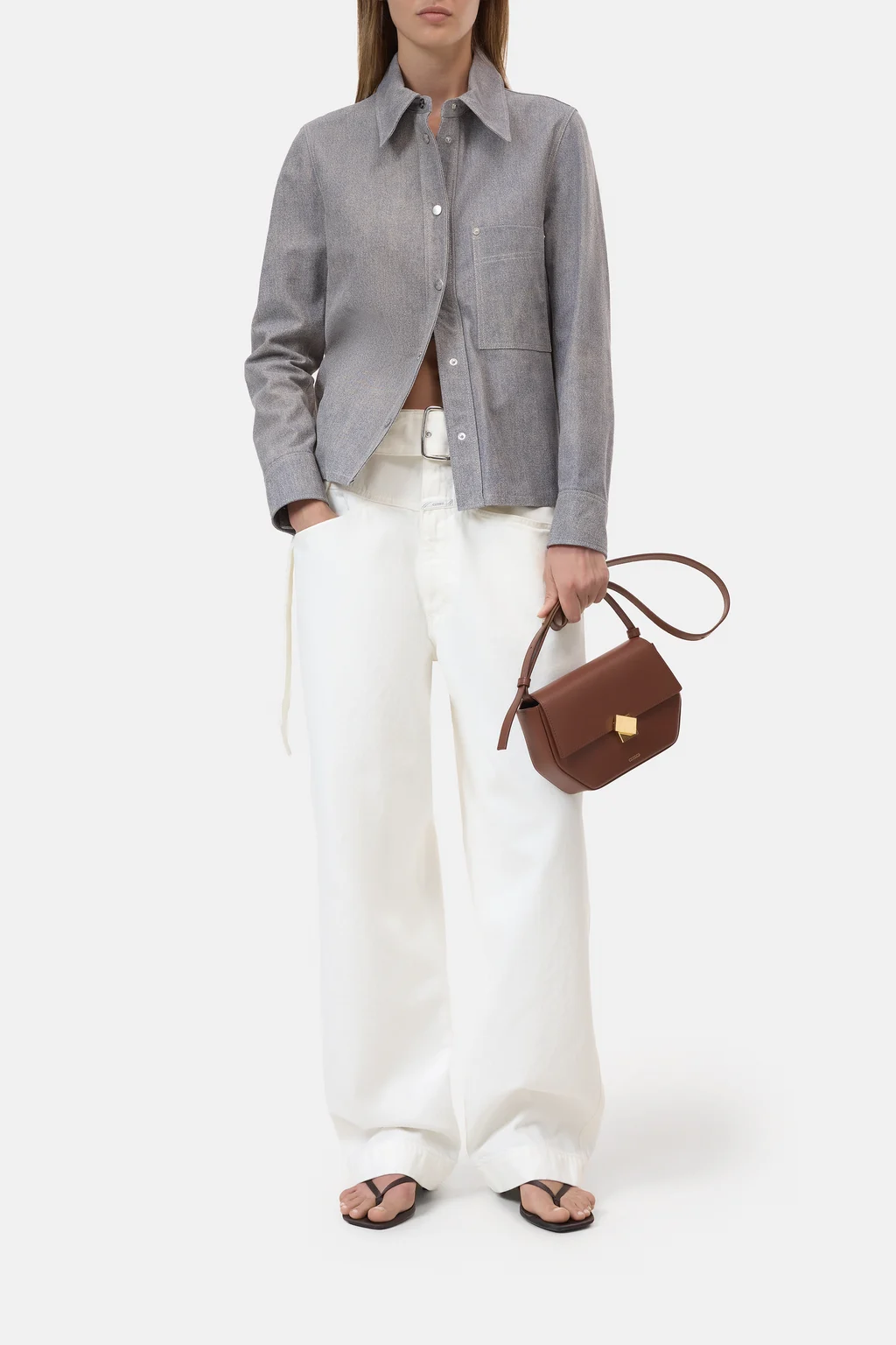 Lederjacke im Denim-Look