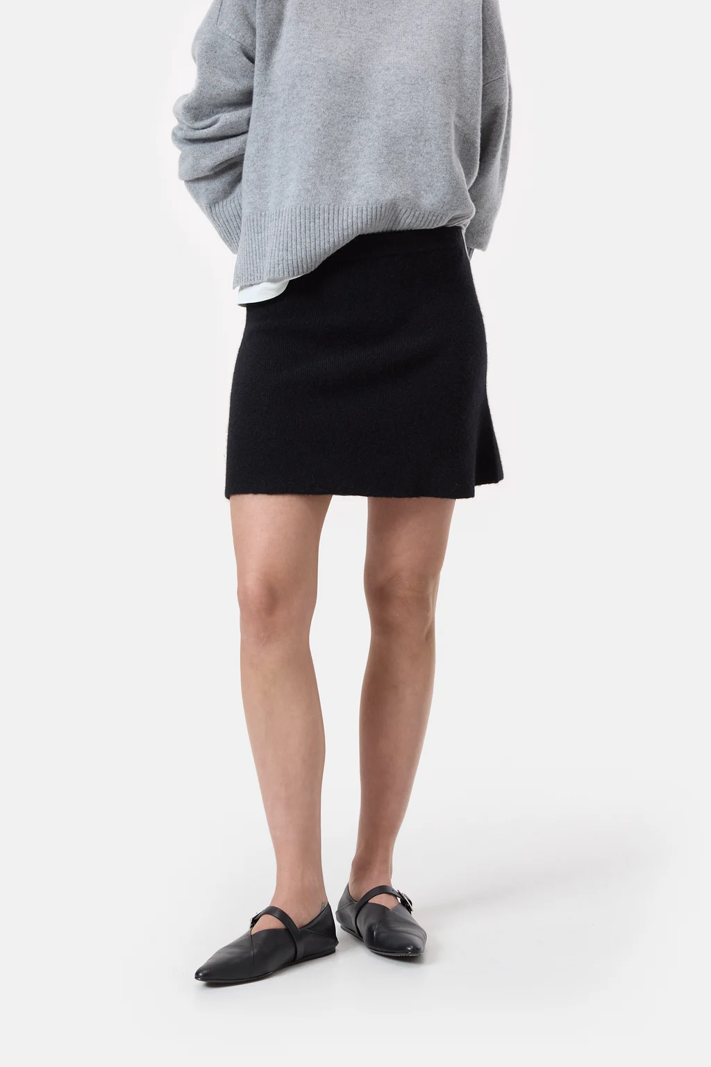 Wool and alpaca mix skirt