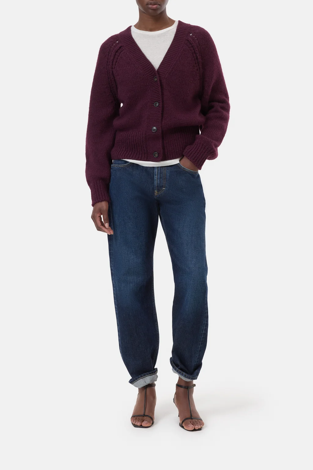 Cardigan aus Alpaka-Wollmix