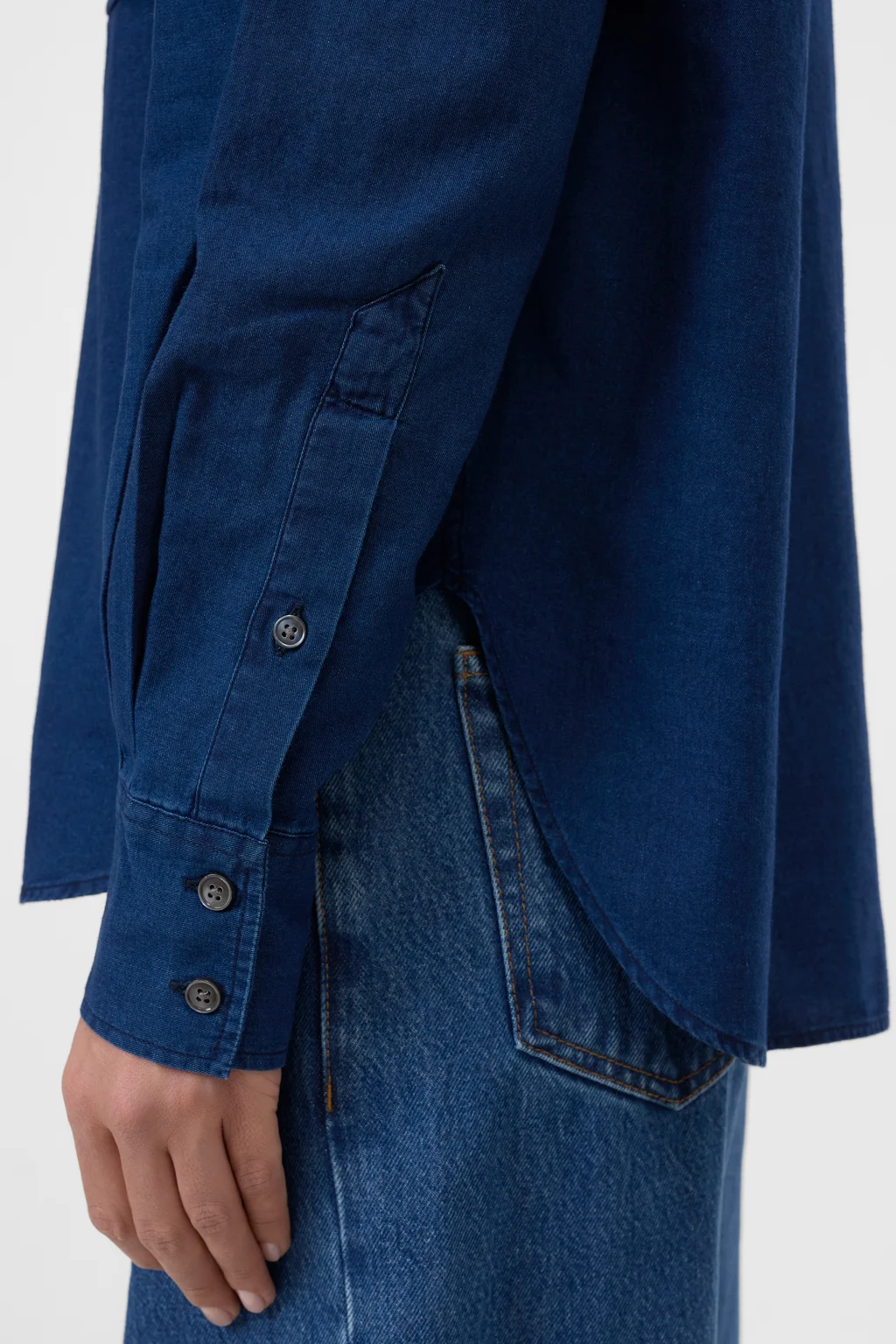 Oversized Hemd aus Baumwolle