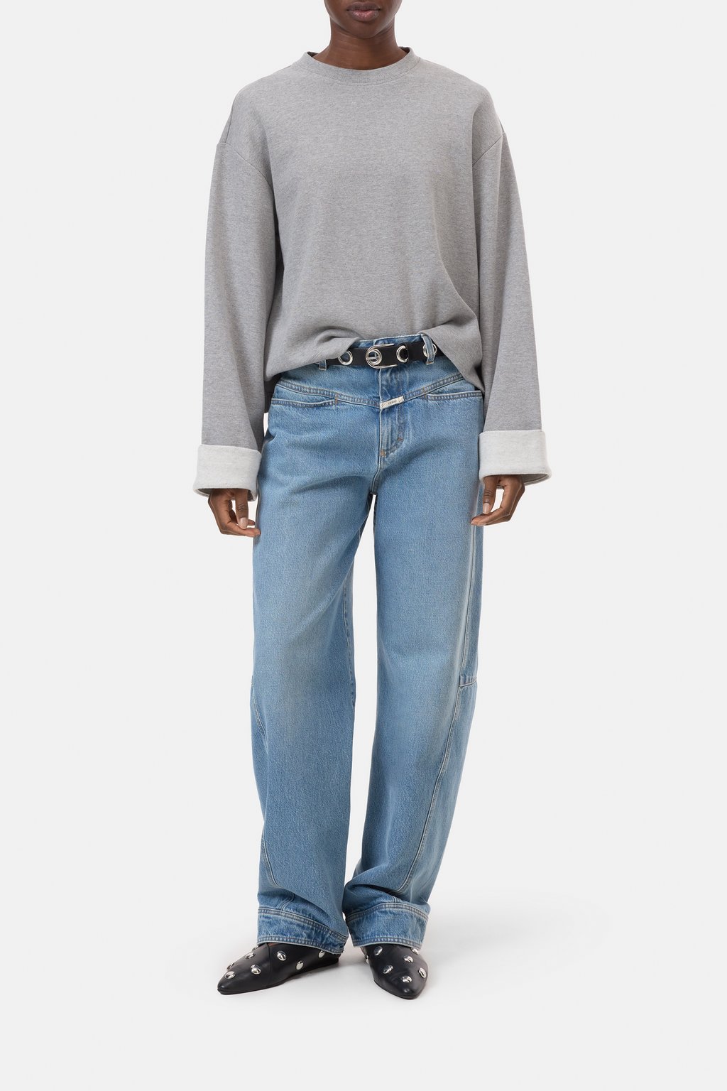 Sweatshirt mit Umschlagb&uuml;ndchen