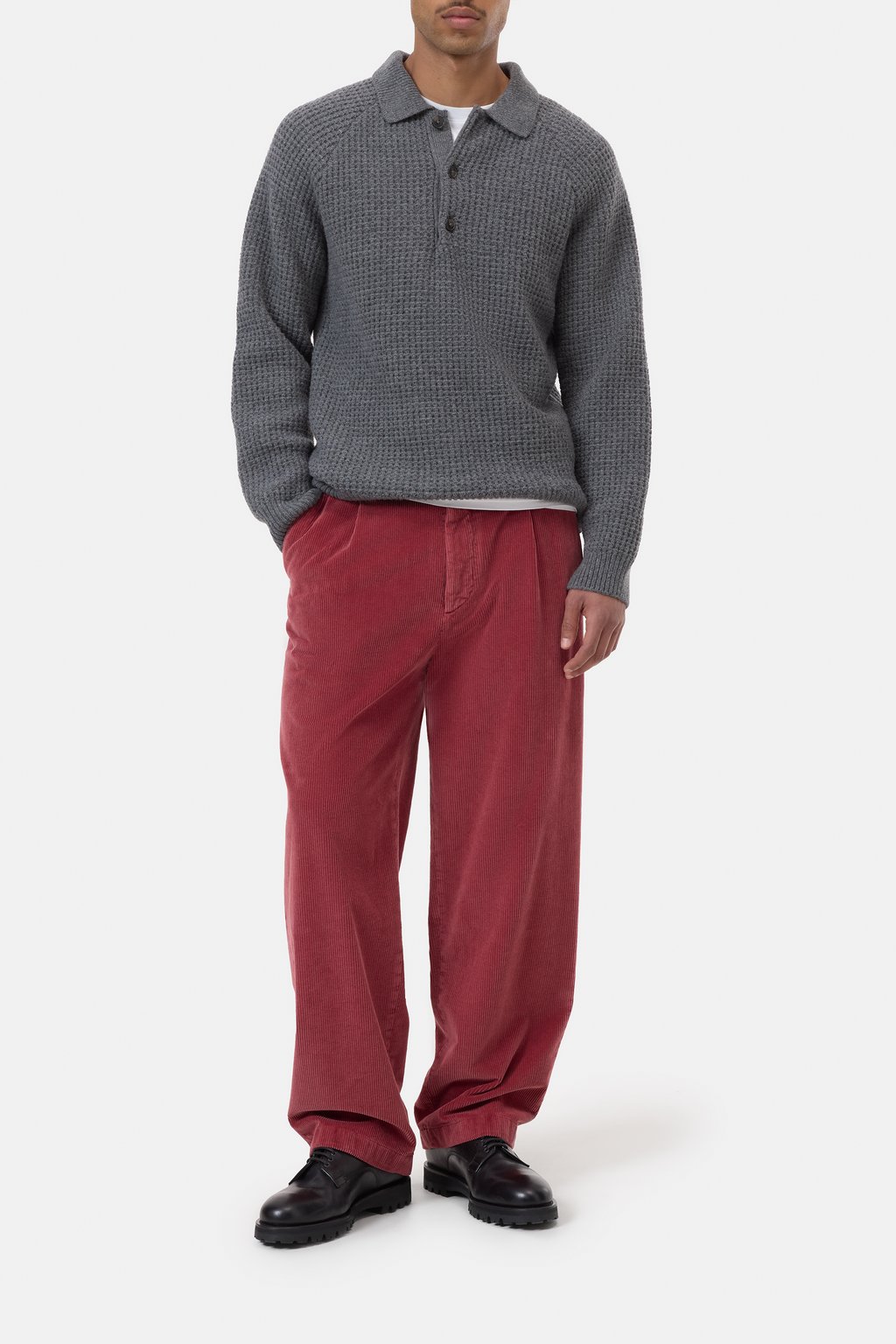 Woll-Polo mit Struktur