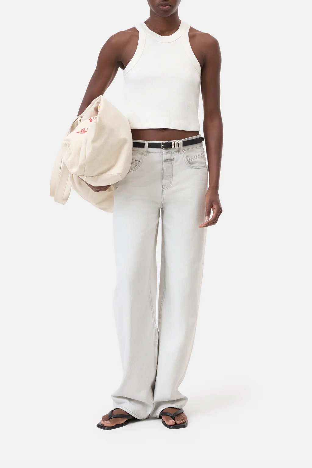 Racer Top aus Baumwoll-Mix