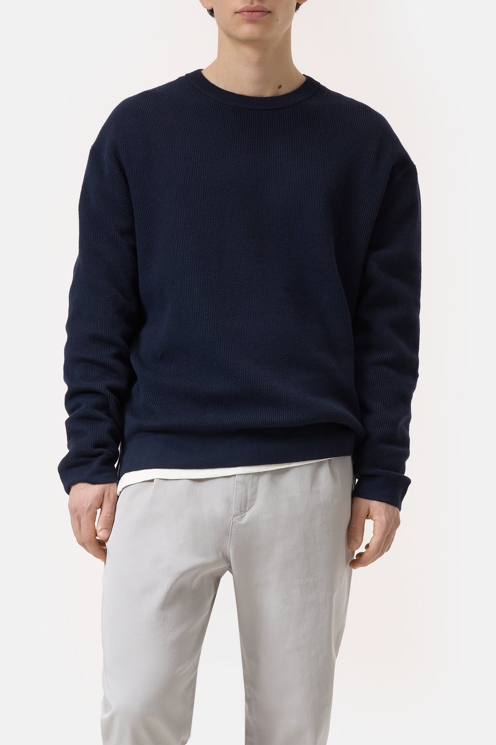 Feinstrickpullover aus Baumwoll-Mix