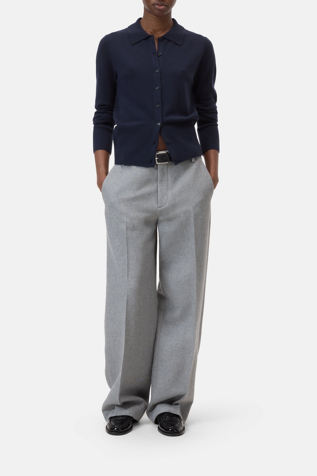 Kaschmir-Cardigan mit Kragen