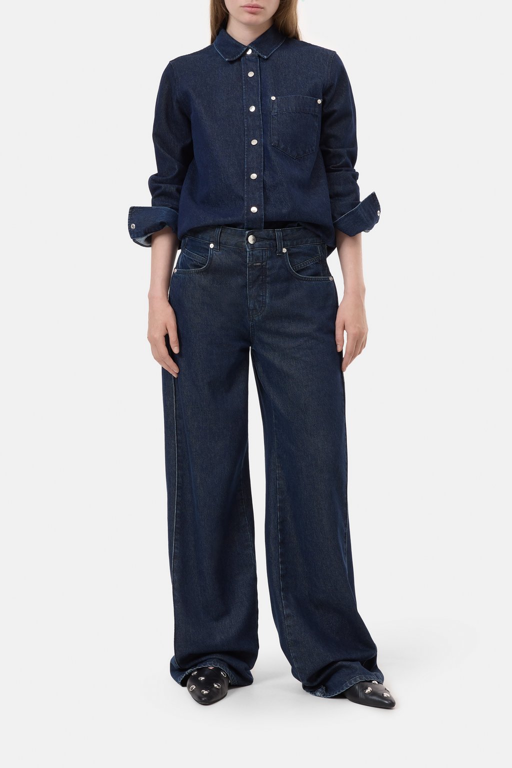 Klassische Denim-Bluse