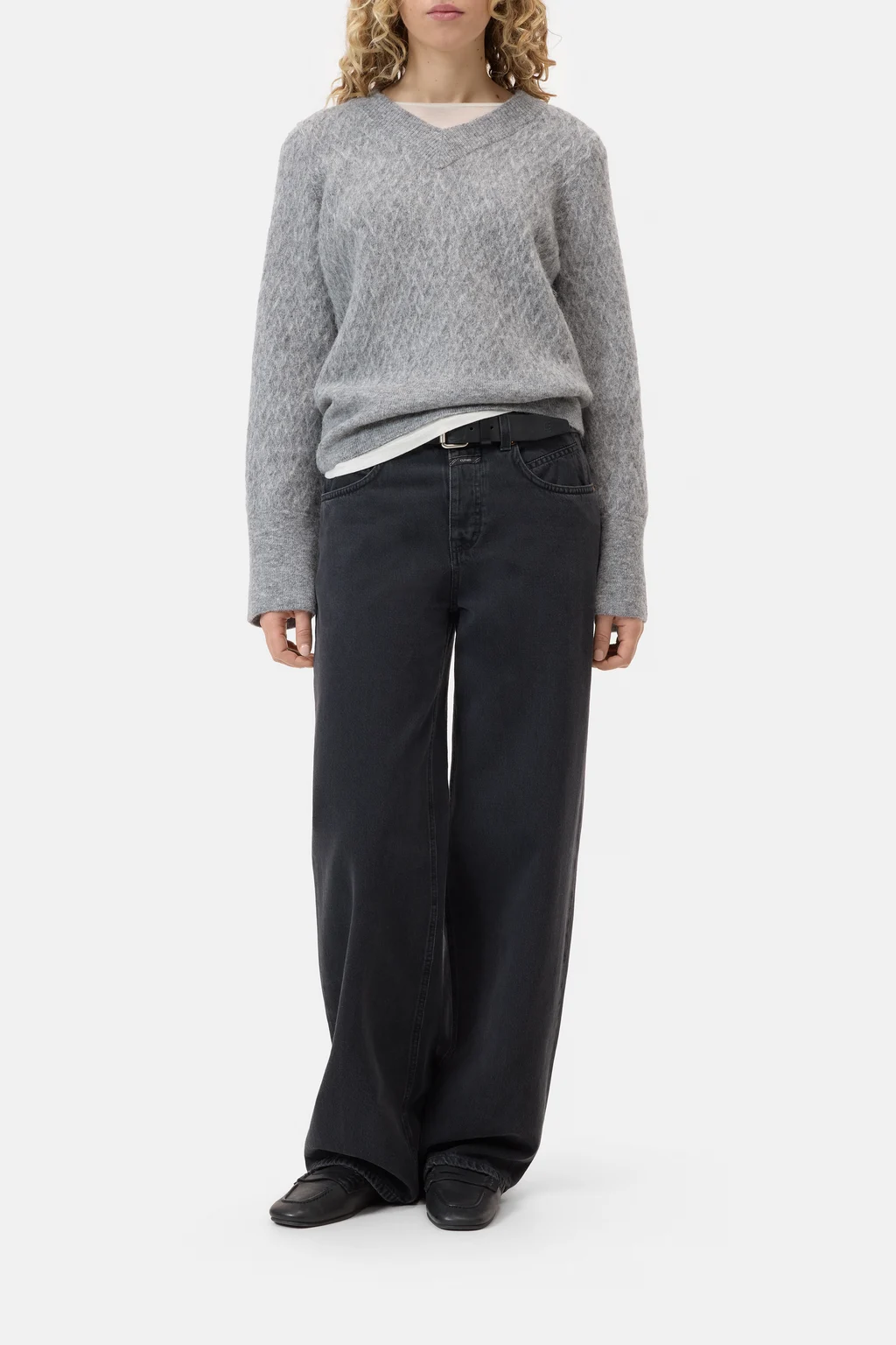 V-Pullover aus Alpaka-Woll-Mix-Garn