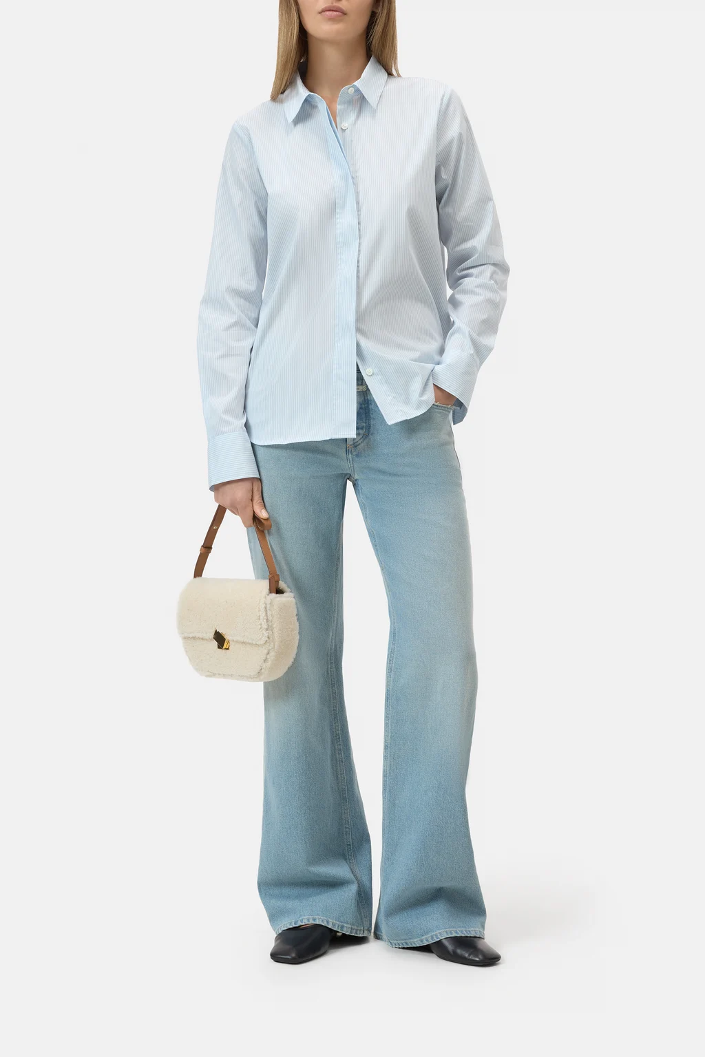 Hemdbluse aus Baumwoll-Mischung